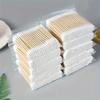 500pcs Bamboo Double-Ended Cotton Swabs - Gentle for Ears & Makeup, Unscented Disposable Ear Cleaning Cotton Swab Lip Tint