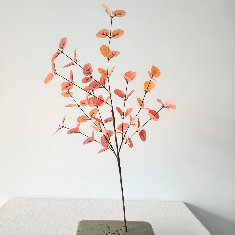 Artificial Plant Autumn Color Eucalyptus Long Branch Home Garden Decor Fake Leaves Wedding Party Decoration Ornaments