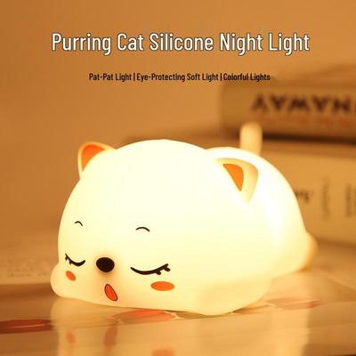 Soft Silicone LED Night Light for Eye Protection – Perfect for Bedside, Nursing, Sleep, and Decoration