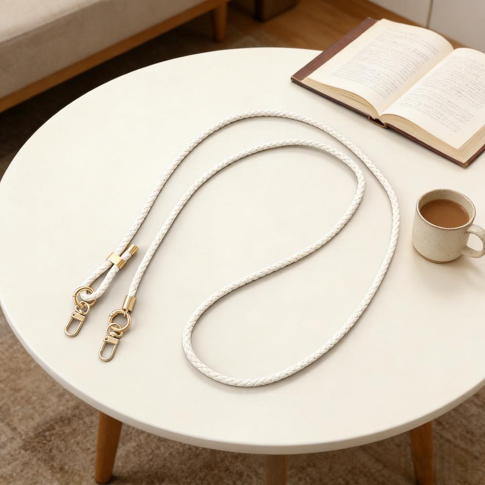 Verstellbarer geflochtener Leder-Umhängegurt & Schlüsselanhänger-Anhänger für Handy-Lanyard