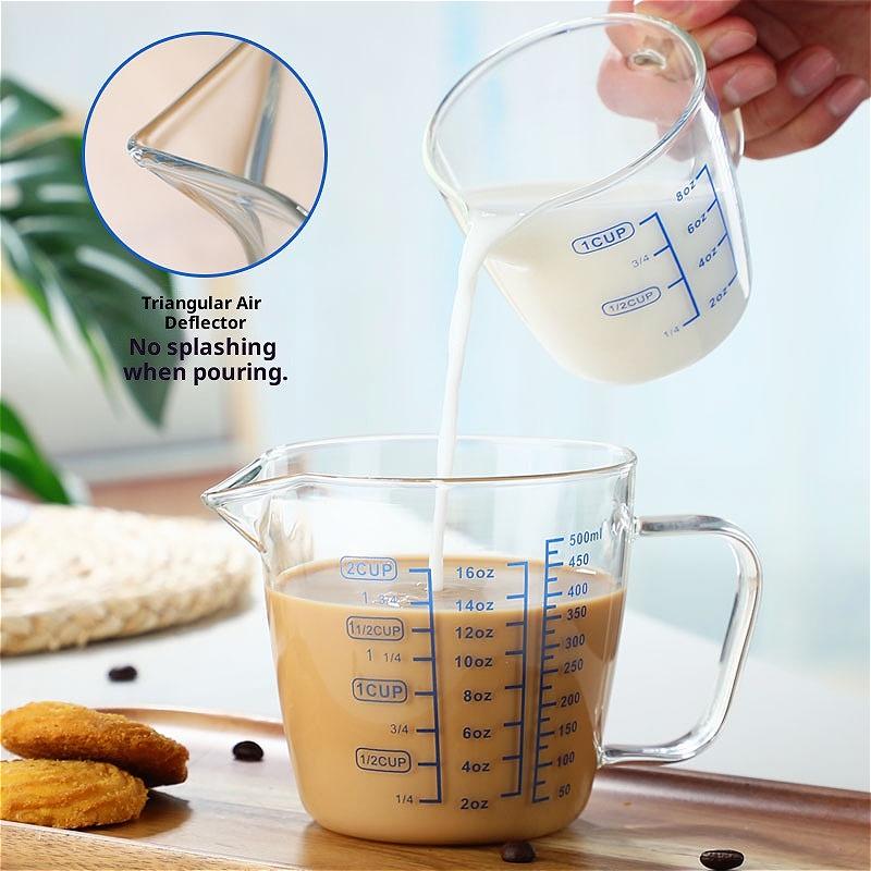 Becher graduato in vetro borosilicato da 250–1500 mL | Graduazioni precise | Resistente agli shock termici, sicuro per microonde/forno