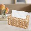 Crystal Tissue Rectangular Elegant Bling Holder Decorative Napkin Container for Dresser,