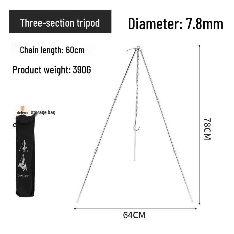 Aviator Outdoor Campfire Cooking Tripod
