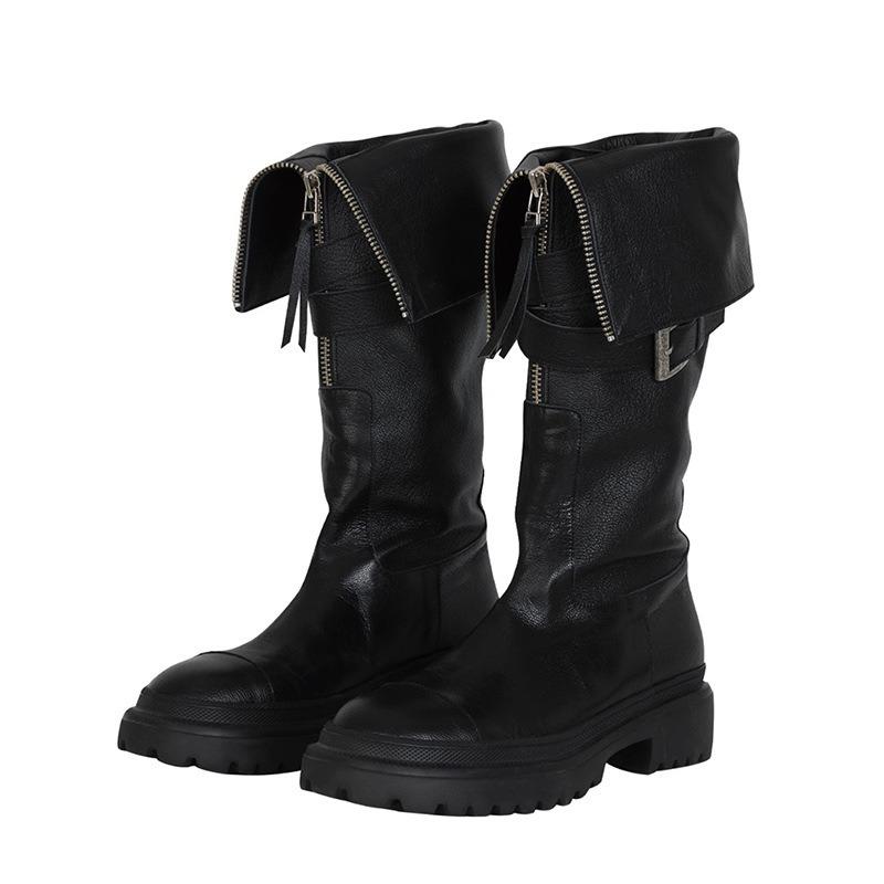 New Over-the-knee Boots, Women's Shoes, Belt Buckle Thick-soled Boots, High-top Fashion Boots