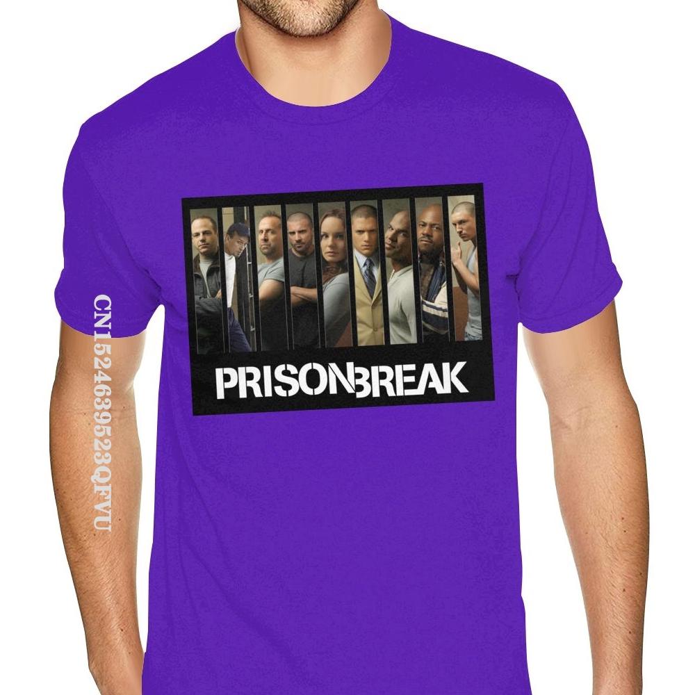 Port Prison Break Tshirt Cotton Men's Plus Size Black Tees Shirt Unique Tops T Shirt for Men Cotton Top T-shirts Custom Family