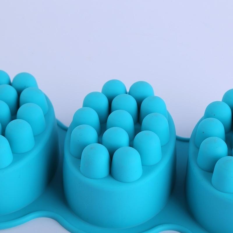 4 Cavities Oval Massage Soap Mold Massage Bar Silicone Molds for DIY Soap Making Silicon Mold for Soap Making Soap Resin Molds