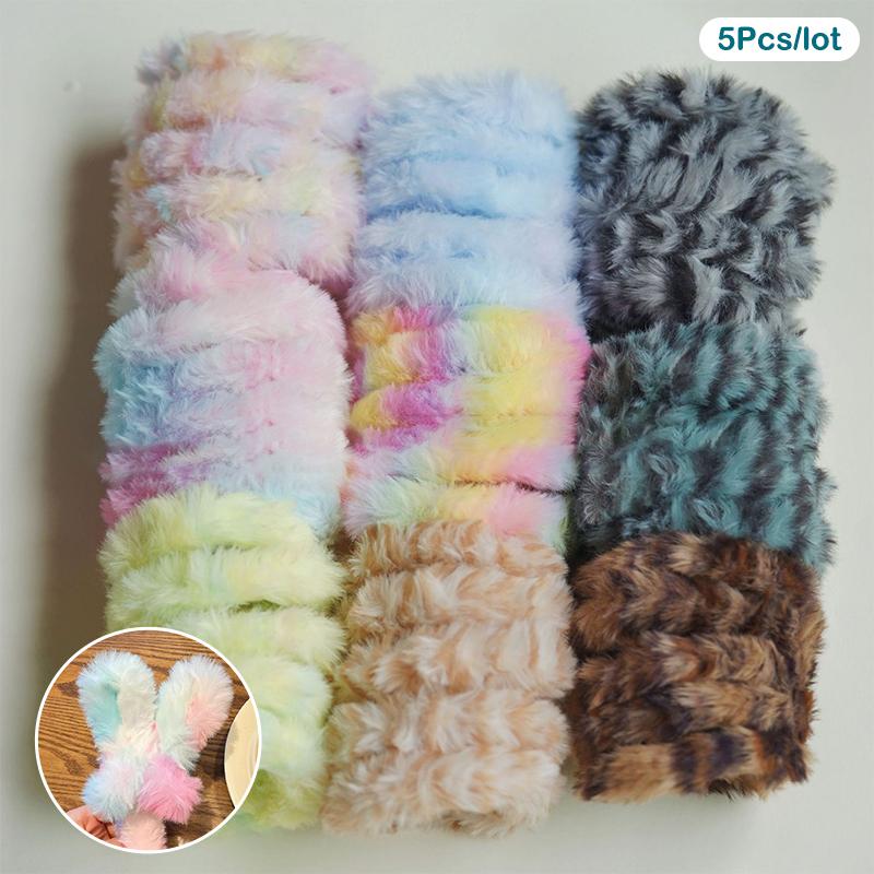 5Pcs 20mm Imitation Rabbit Hair Twist Stick For Gradient Color Plush Twist Stick DIY Fluffy Doll Gifts Crafts Materials