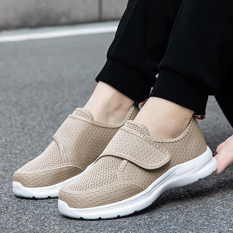 Dames Vulkaniserte Sko Ortopedi Brede Føtter Hovne Gåsko Hallux Valgus Justering Pustende Diabetessko for Kvinner