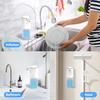 400ML Wall-Mounted or Countertop 4-Levels Adjustable Rechargeable Electric Infrared Automatic Sensor Hand & Dish Soap Dispenser