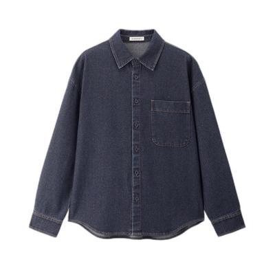 Men's Washed Denim Long Sleeve Shirt