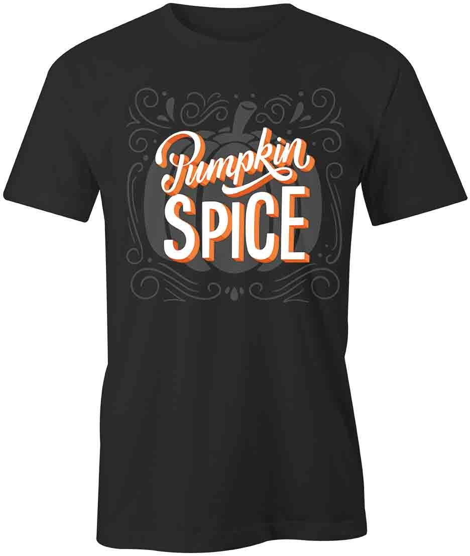 PUMPKIN SPICE TShirt Tee Short-Sleeved Cotton FALL AUTUMN CLOTHING S1BCA440 S