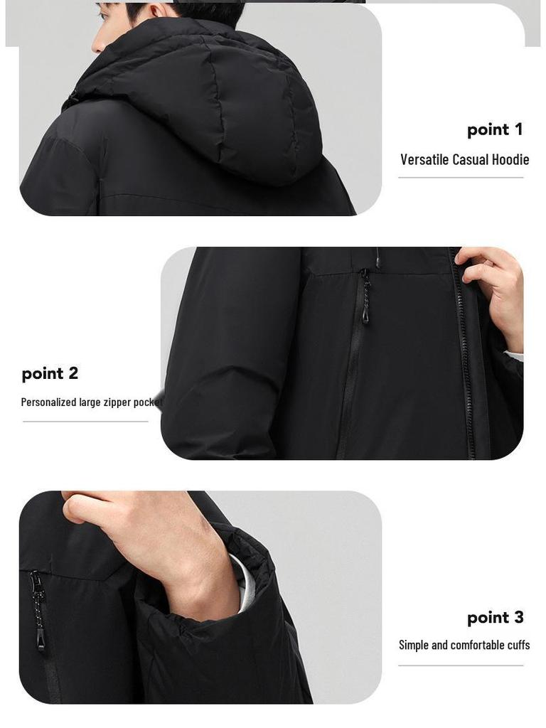 Men's Outdoor Windproof Waterproof Down Shell Jacket for Mountaineering