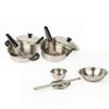 2017 Kids Stainless Steel Simulation Toys Pots Pans Cooking Pots Kitchen Utensils