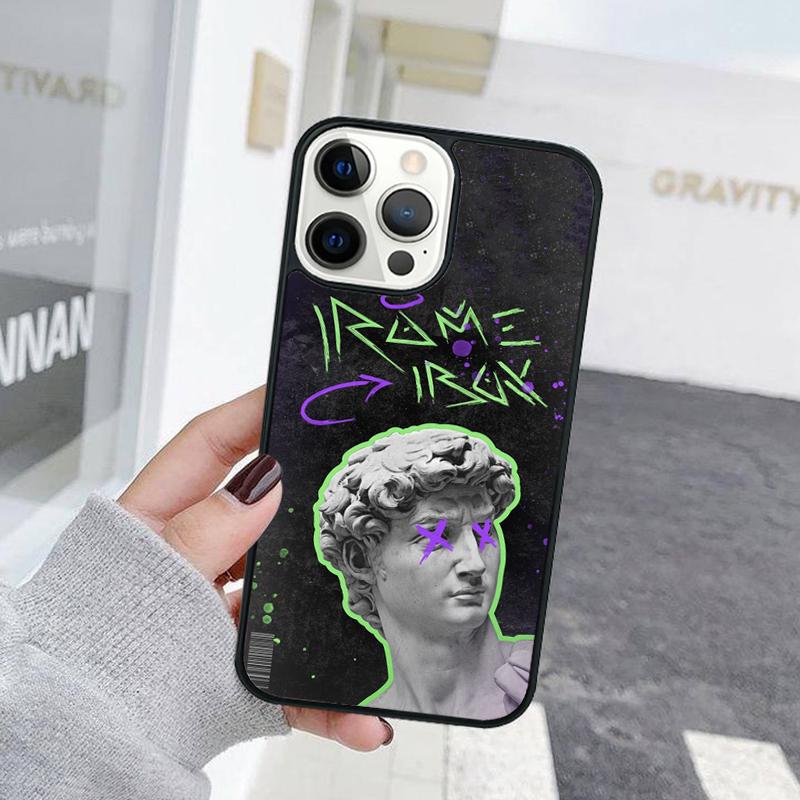 

Aesthetic Funny Wave David Phone Case For iPhone 17 Air 15 16 Cover 11 13 14 Pro Max 12 Plus Max Fundas iPhone 15pro