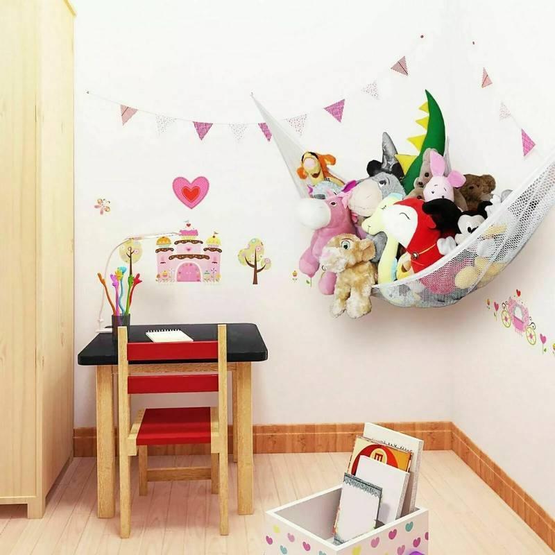 Toy Hammock Kid Net Organize Corner Plush Toys Chlid Doll Storage Mesh Bag Net