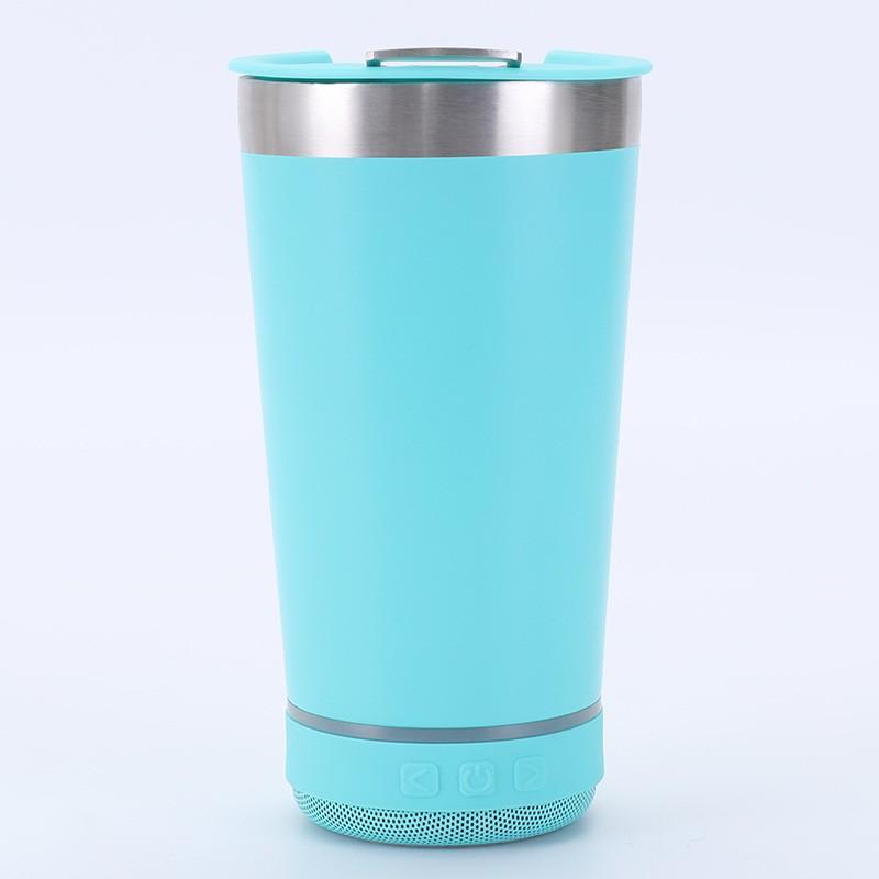 Stainless Steel Music Insulated Cup 16oz Portable Water Bottle Beer Mug Speaker Wireless Bluetooth Speaker With Bottle Opener