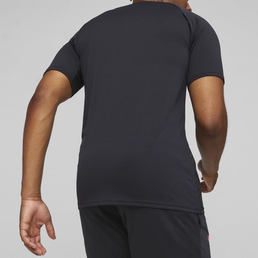 Puma Manchester City Prematch Jersey Logo Print Crew Neck Short Sleeve Football Shirt Men tops Black 772844-14