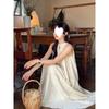 Neck Sling Dress Children's Summer New Cold Zen Niche Design Dress