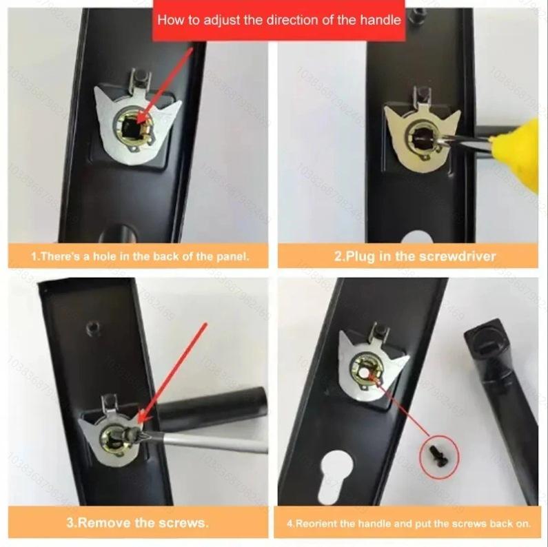 Black Magnetic Silent Interior Door Lock Handle for Bedroom