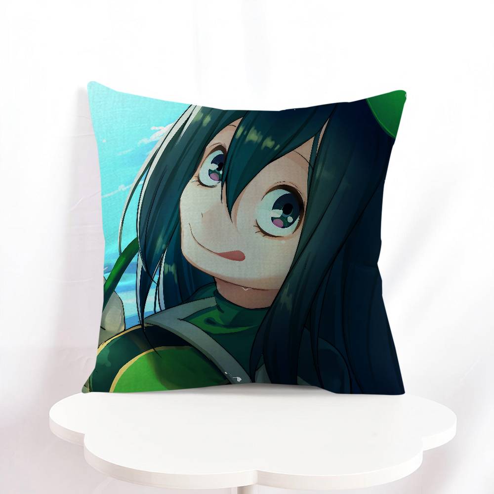 T-Tsuyu Asui Cartoon Animation Pillow Cover Design Cushion Cover Decor Holiday Decorati