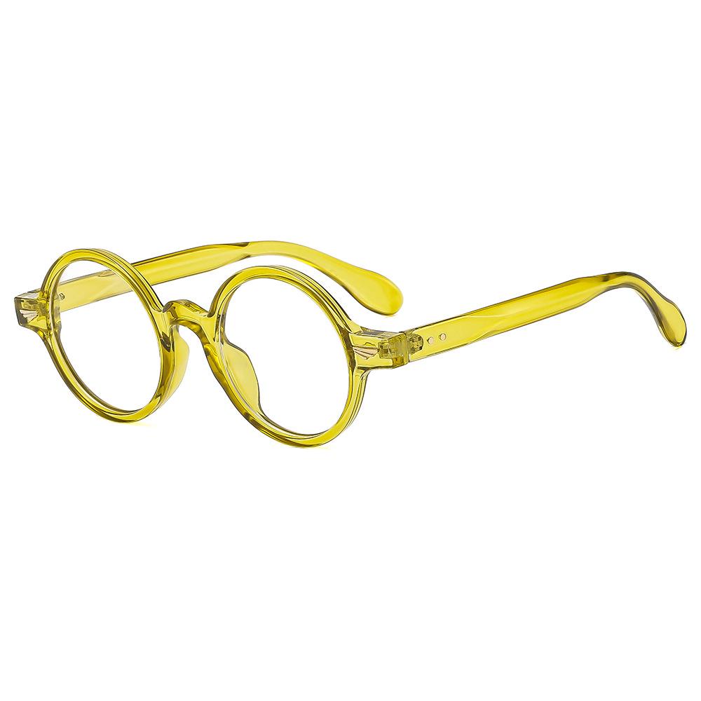 Damen Trendige Brille mit rundem Rahmen und Engelsflügel-Design - Einfache Blaulichtfilterbrille, Neuer Literarischer Stil