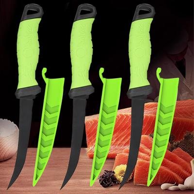 5-9 Inch Knife Stainless Steel Fishing Knife Outdoor Kitchen Scale-scraping Knife Fish Fillet Knife Fishing Equipment Fishing Gear