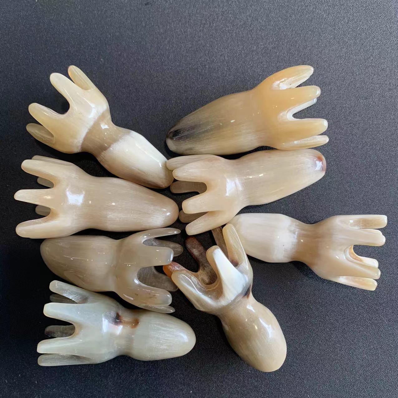 Buffalo Horn Octopus Head Meridian Massage Comb