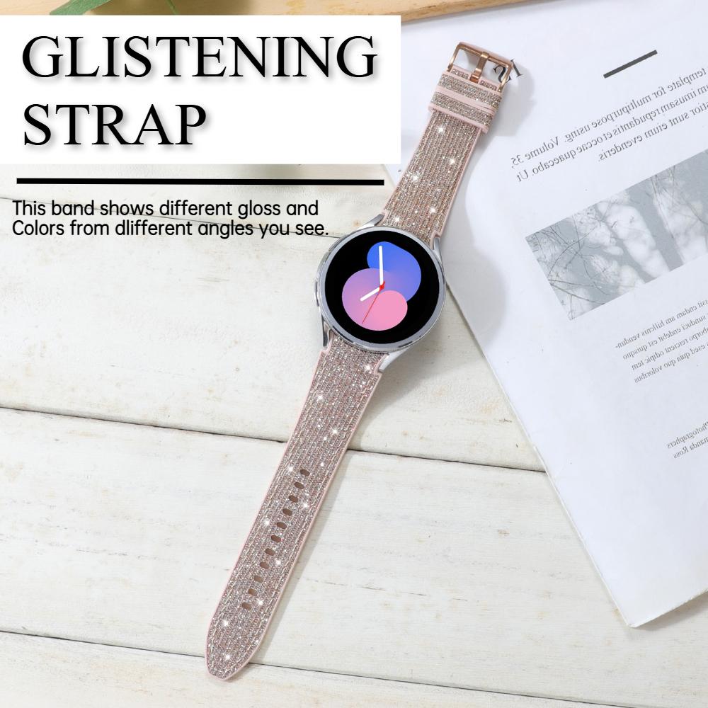 No Gaps Band For Samsung Galaxy Watch 7 40mm/44mm Glitter Gradient Color Bracelet Galaxy Watch7 FE 6 4 Classic/5 Pro 45mm 43mm 46/47mm Silicone Strap