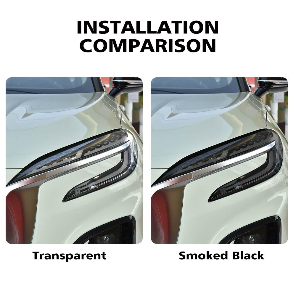 High-Gloss Smoke Black TPU Headlight Protective Film for HONGQI HS3 2026-2026 Pre-Cut PPF Anti-Scratch Vinyl Wrap Film Kit