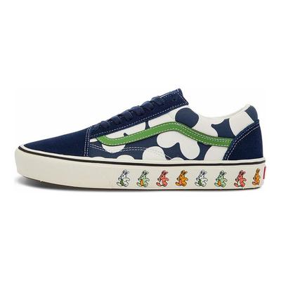 Zapatillas de Skate Casuales Old Skool Unisex Estampado de Flores Azul Blanco 'Azul Blanco Verde' Vans VN0A5DYCB1U