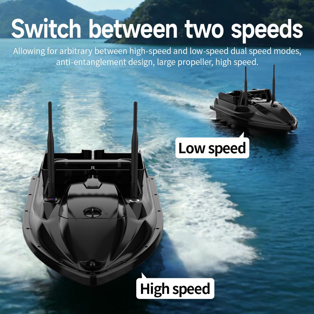 Łódź zanętowa RC Flytec V600 GPS do łowienia ryb 500M, 4 miejsca połowowe 200 punktów GPS Podwójny zasilacz Ładowność 3kg