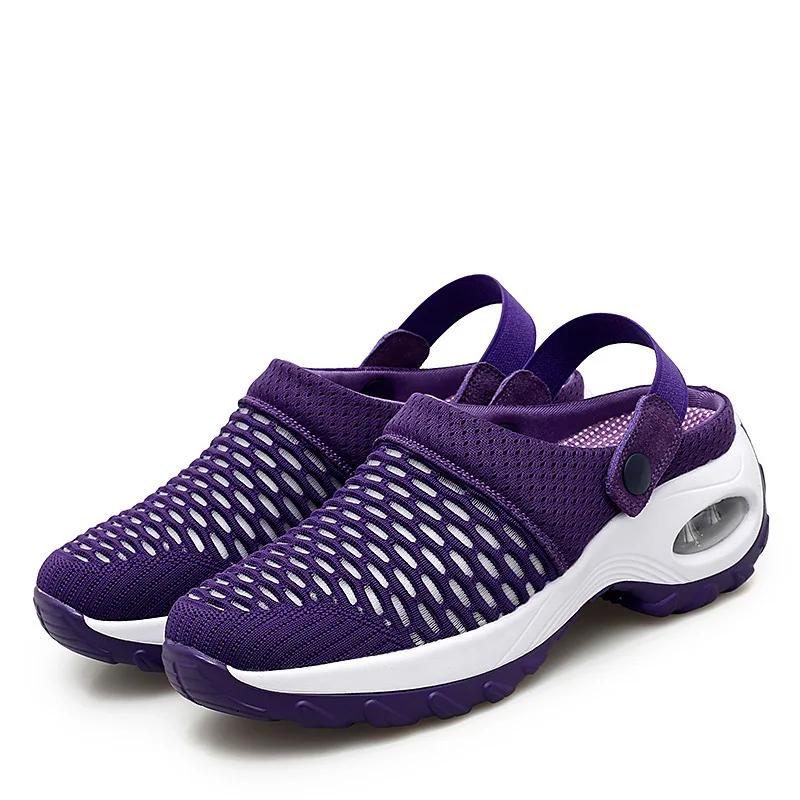 Ladies Summer Platform Sandals Women Mesh Sneakers Breathable Slip On Buckle Strap Female Beach  Outdoors Shoes Woman