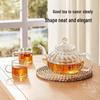 Striped Glass Flower Teapot