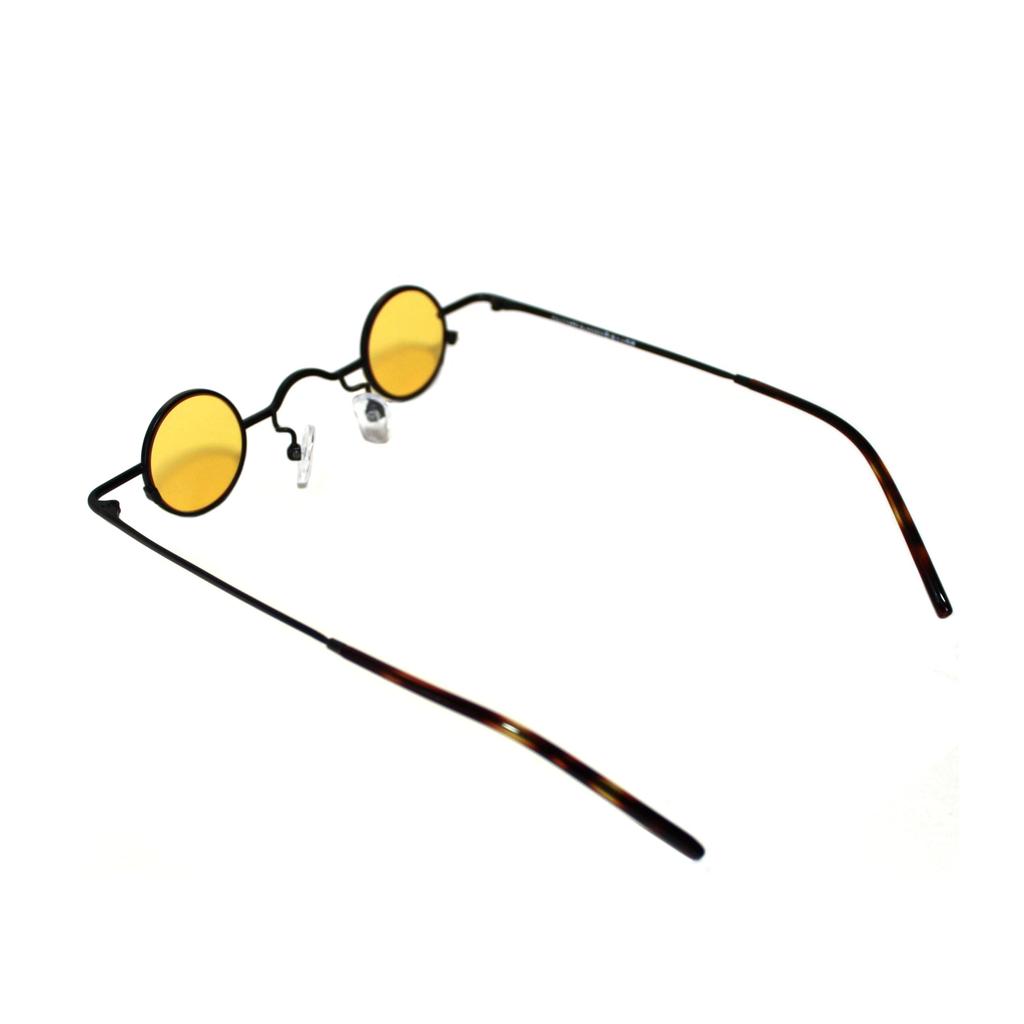 Fujisan Glasses ORIGINAL EVIL Rund Steampunk Kishibe Rohan [meSmart] Sonnenbrille, Spaß, Schlank, Unisex, Robust, Stilvoll, (Gelb)