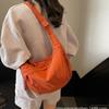 Women's Sporty Oxford Canvas Crossbody Bag - Large Capacity, Solid Color, Fashionable Dumpling Style