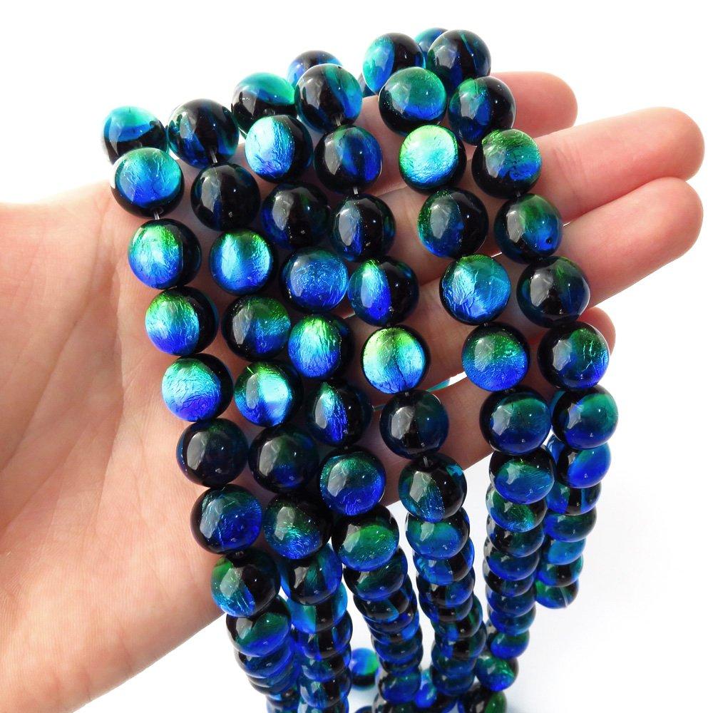 [GOLD STONE] Kerama Marine Firefly Glass Beads, 33 Beads, 12mm, from the Kerama Islands, Okinawa