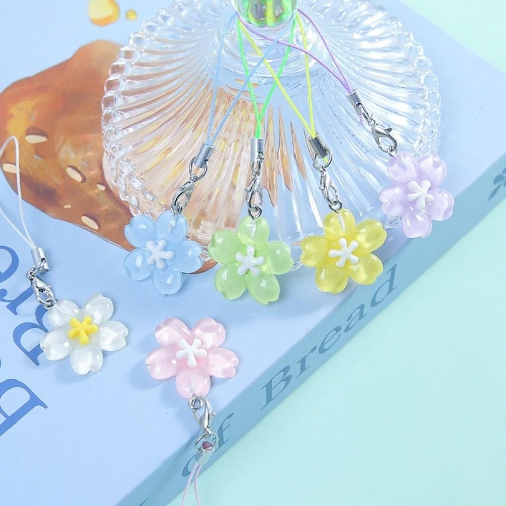 Solid Color Transparent Bag Phone Chains Transparent Kawaii Pendent Accessory  Spring Summer