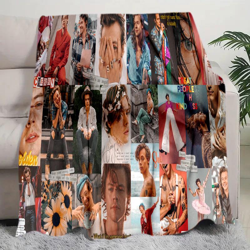 Coperta Harry Styles Perfetta per Tutte le Stagioni Morbida Confortevole Divano Ufficio Pisolino Viaggio Regalo di Compleanno Regalo di Natale