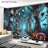 Alices Adventures In Wonderland Background Cloth Fantasy Forest Hanging Cloth Fairy Tale Theme Photography Background Cloth