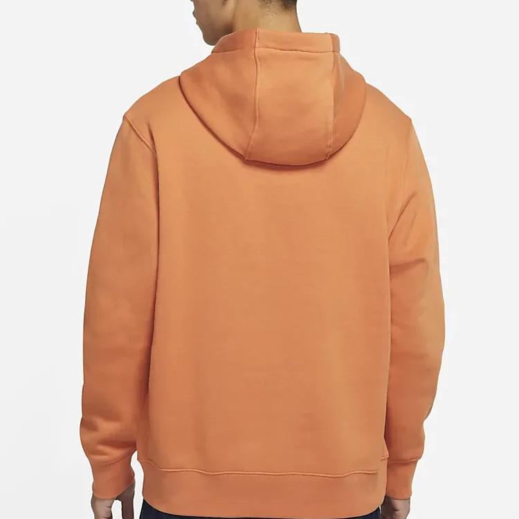 Nike Sportswear Club Fleece Hoodie With Large Logo Print Men Tops Orange BV2974-808
