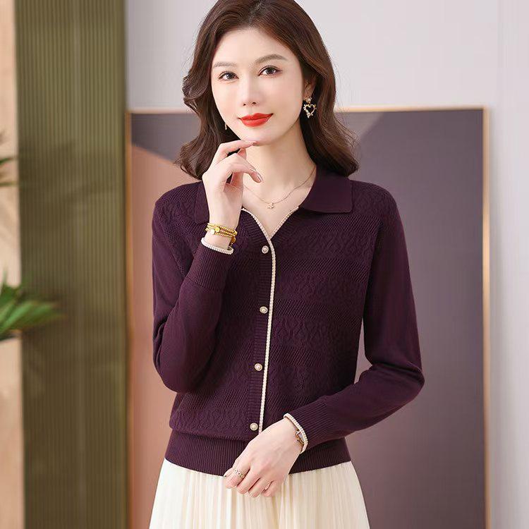 Women's Fashionable V-Neck Woolen Sweater - Slimming, Versatile, Beautiful Autumn Top