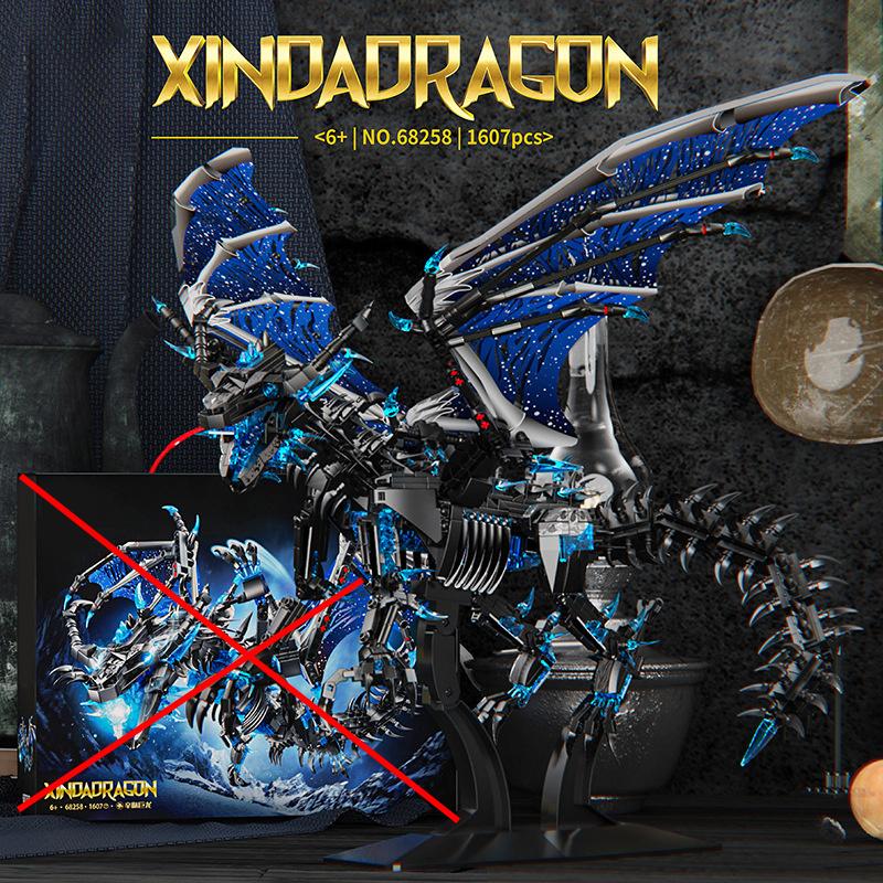 

2025 Креативный Warcraft Синдрагоса Конструктор Ниндзя Летающий Дракон Модель Кирпичики Атака Огненного Дракона Игрушки Дети Для Подарочного Набора