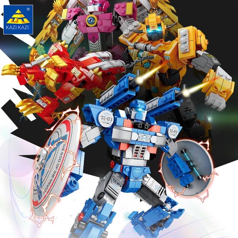 

KAZI Shaped Building Block Robot Козерог Скорпион Частица Головоломка Сборка игрушки