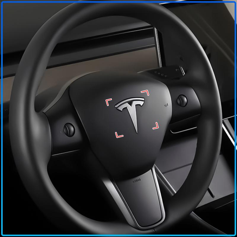 1pz Adesivo Emblema Centrale Volante Auto in ABS Per Tesla Model 3 S X Y Stile 2022 Roadster Invader Coil Mod WYE K80