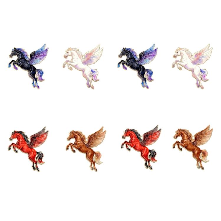 Multi Purpose Safe Fastening Cartoon Horse Brooch Animal Shaped Pin with Secure Back Closure Clothing Accessory