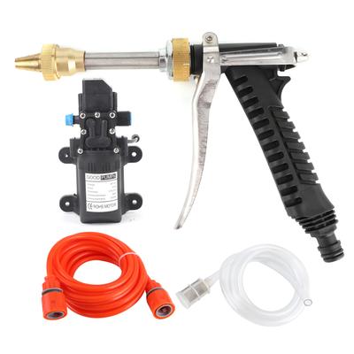 12V Portátil 130PSI Hidrolimpiadora Bomba de Agua Kit de Manguera 80W Coche Potente Limpiador