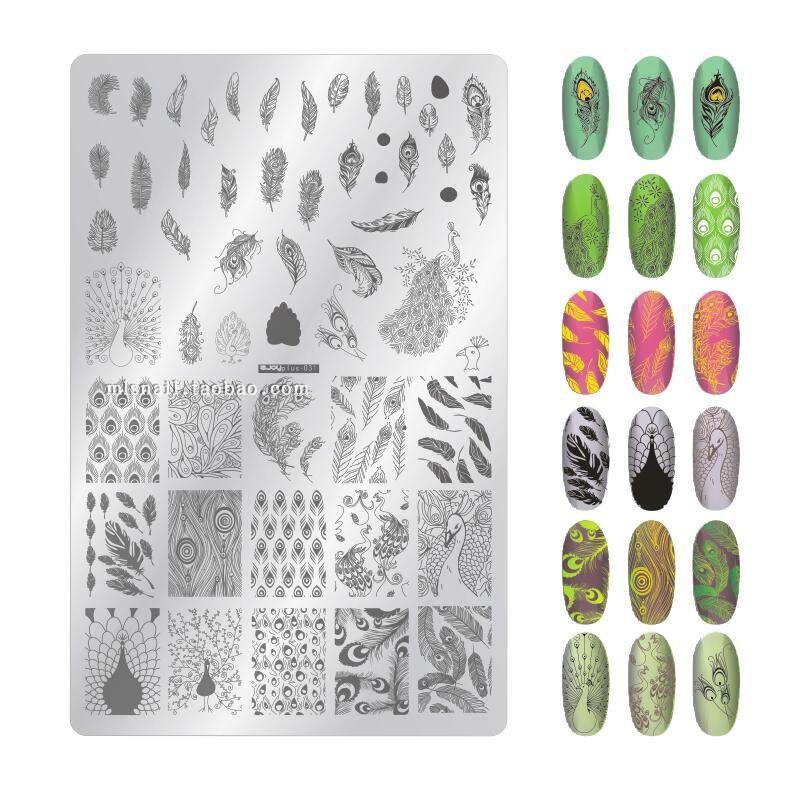 9.5X14.5cm Big Size Nail Stamping Plates Flower/Geometric Designs Nail Art Template For DIY Nail Decor 5.6cm round Stamper Plate