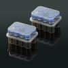 2pcs Clear Peptide Case Set for Fridge,20 Slots Total, 3ml Vial Holder for Refrigerator, Semi-Transparent Vial Storage Case