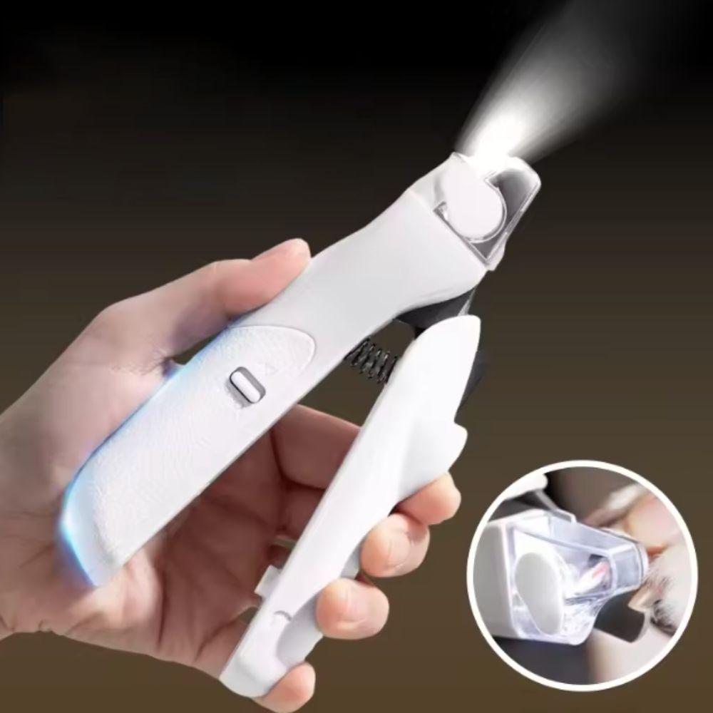 With LED Pet Nail Clipper High Hardness Splash Guard Pet Nail Trimmer Spring Design Labor-saving Dog Toenail Trimmer