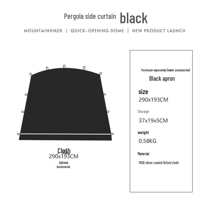 Mountain Guest Quick-Open Awning: Autumn/Winter Outdoor Camping, Windproof, Rainproof, Sun Shade Canopy Dome 6-8